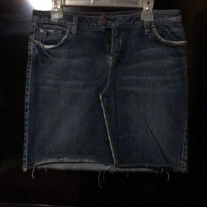 SILVER denim mini skirt size 31